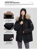 Men's Thickened Down Parka with Large Fur Collar - 2025 Winter Collection
