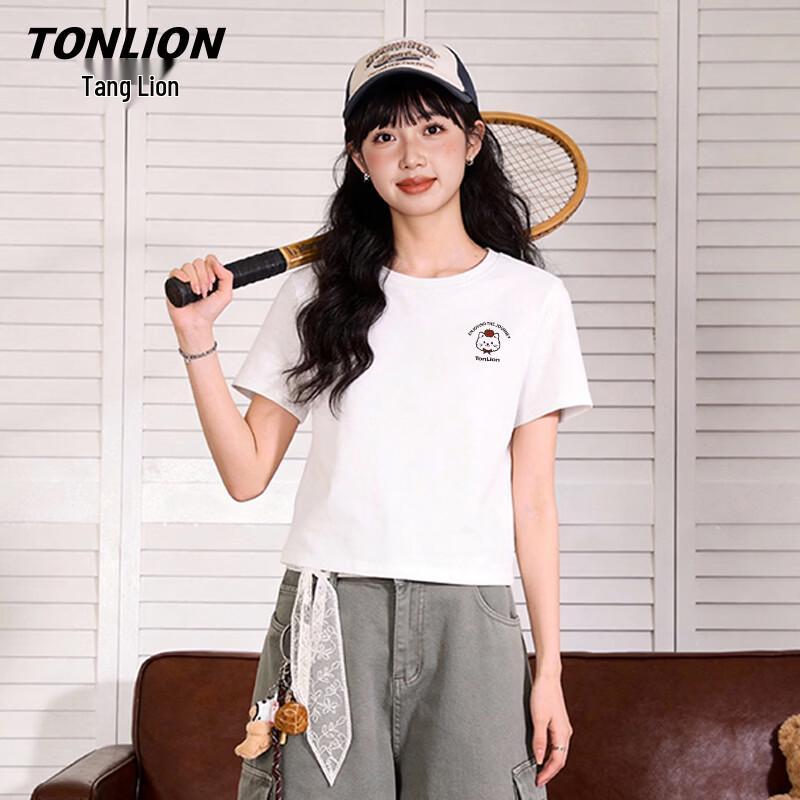 TonLion Women's 100% Cotton Short-Sleeve T-Shirt