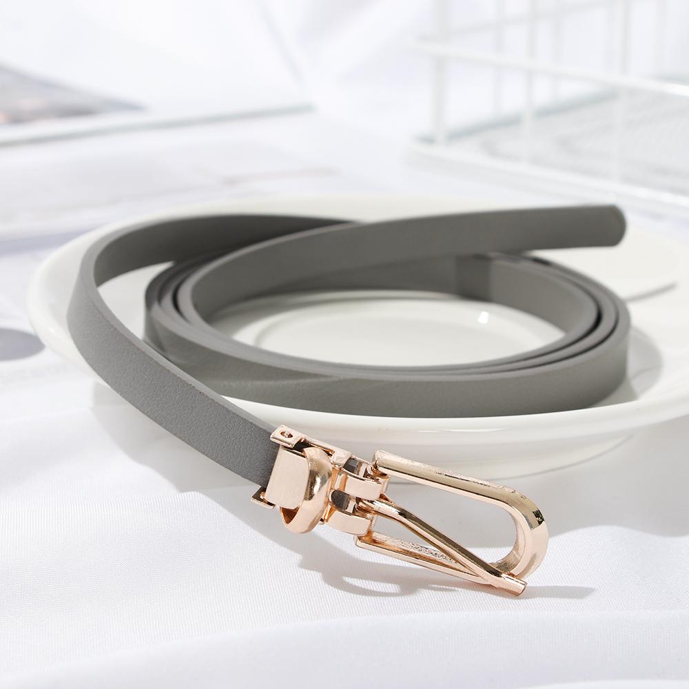 Fashion Graceful Candy Color Faux Leather Belts Adjustable Belt Dress Strap Thin Skinny Waistband