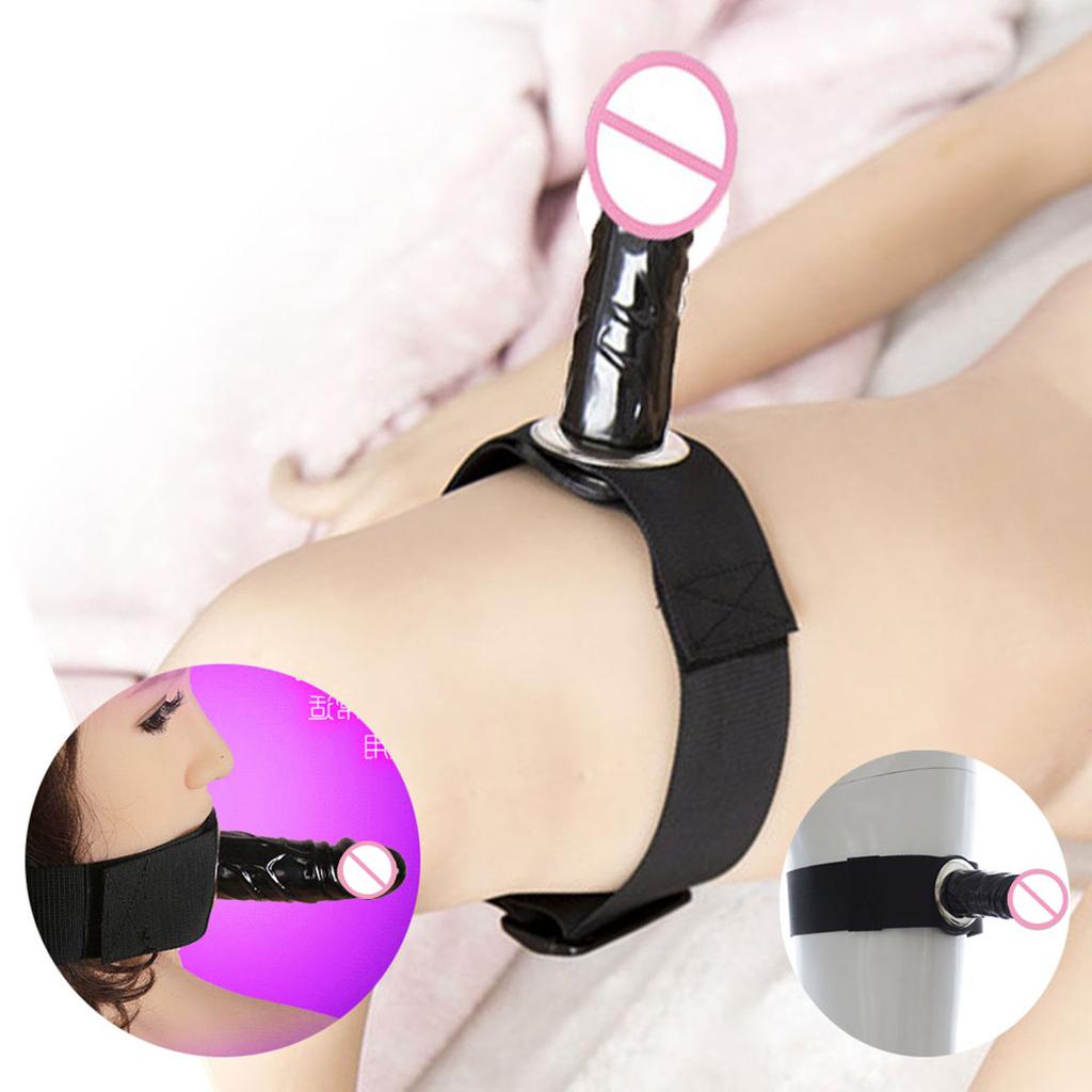 Couple  Sex Games Dildo Strapon Penis Female Male Masturbation Stimulator Lesbian Gay Silicone Dildo Sex Toys Mouth Gag Set