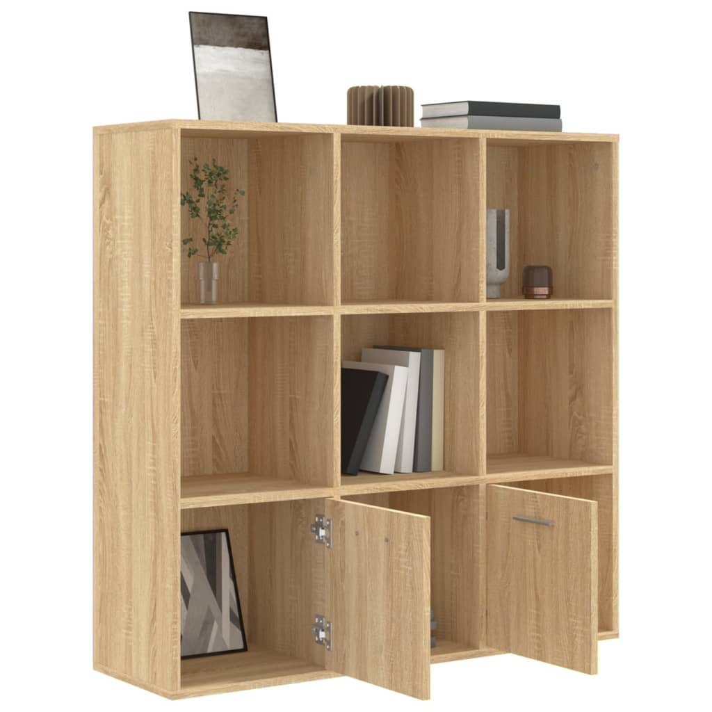 vidaXL Bücherregal Sonoma-Eiche 98x30x98 cm Holzwerkstoff