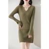 Women's Cashmere Dress Qinghe Cashmere 30% Cashmere 70% Wool Autumn and Winter Cashmere Skirt Soft and Warm