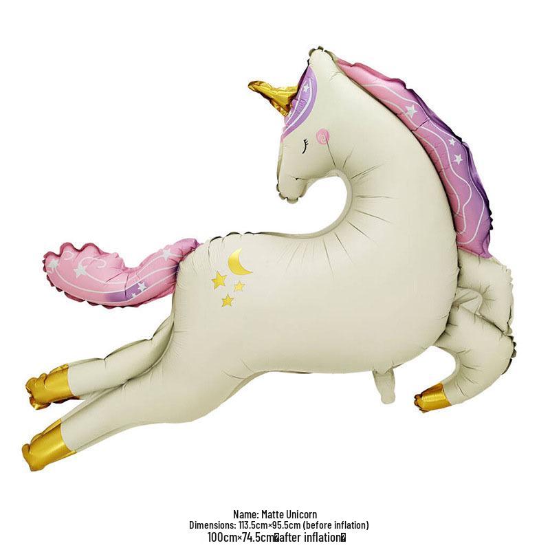 Unicorn Horse Matte Balloon Stand for Birthday Party Decor