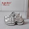 Agsdon Women's Retro Thick-Sole Dad Sneakers