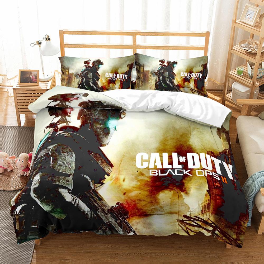 Comforter High Quality Call Duty Game Pattern Printed With Pillow Bedding Set 3D Bed Set For Bedroom Decor