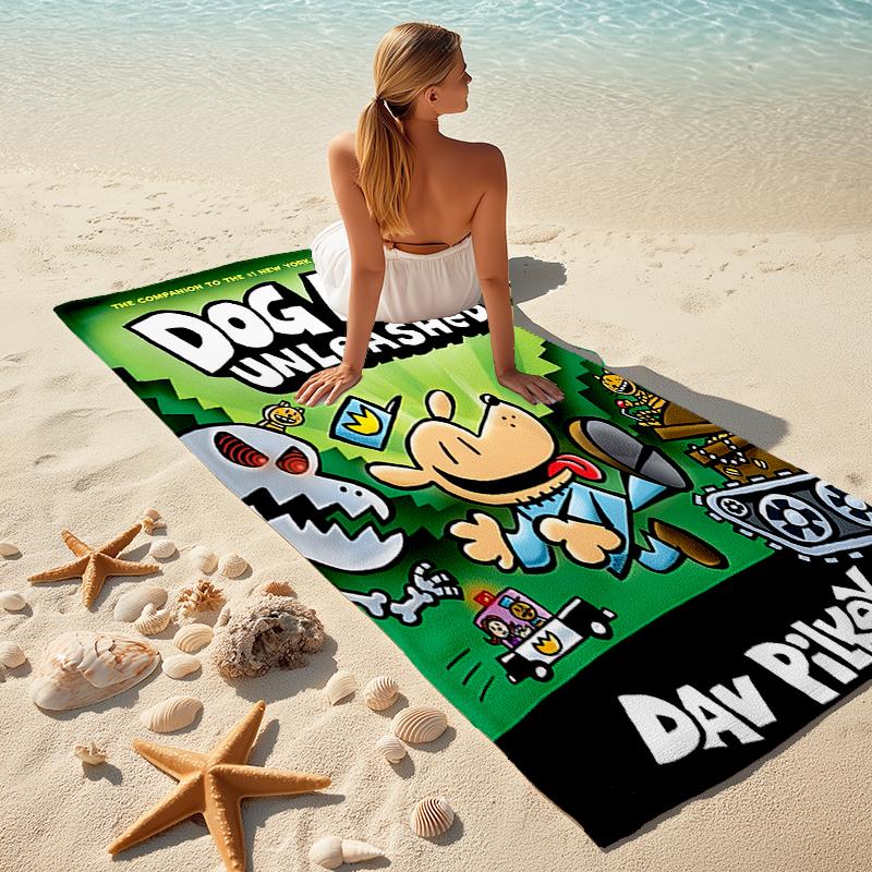 1pc DogMan2 Beach Towel, Comfortable and Thick, and Swimming/Bath/Picnic/Camping Towel, Suitable for Seaside Beaches