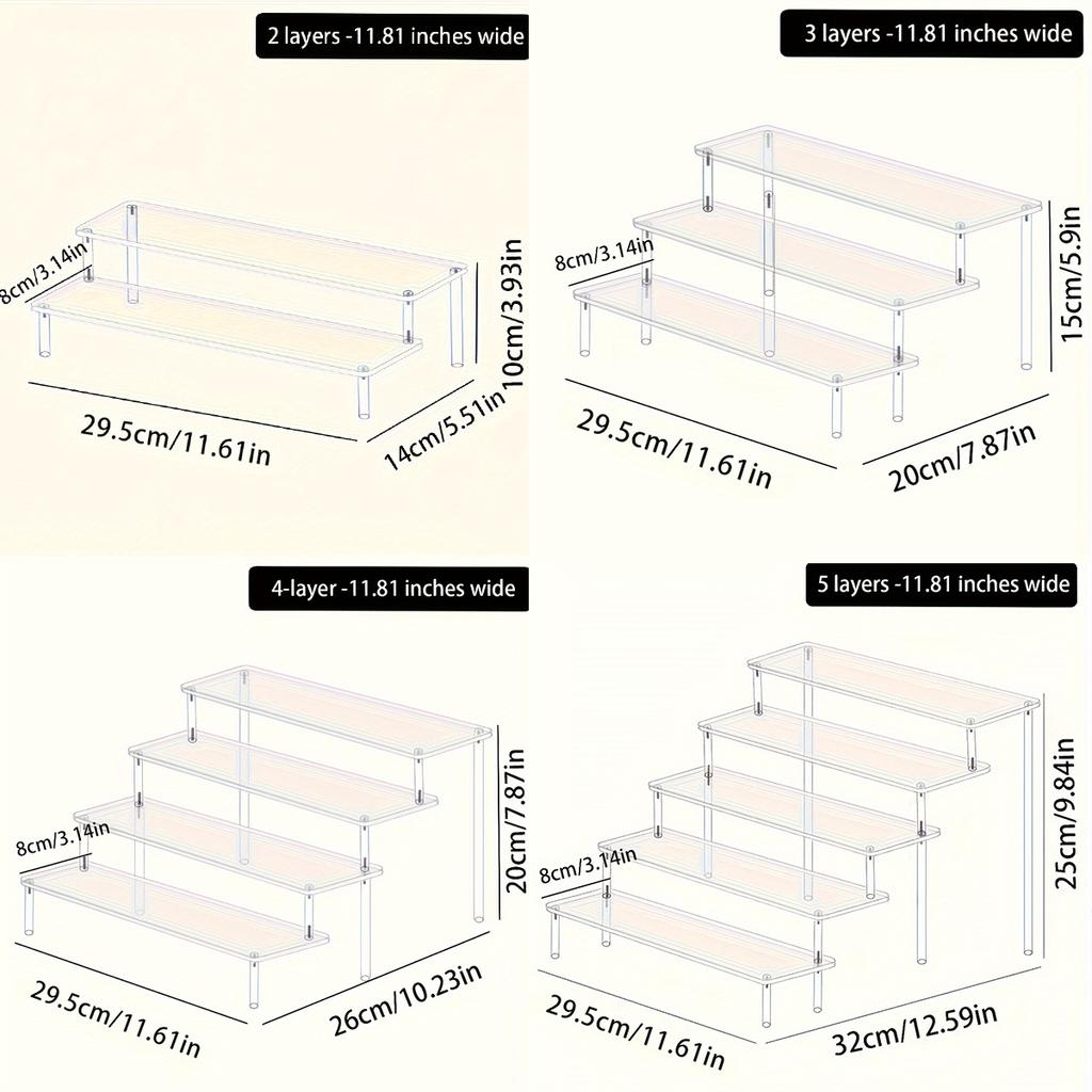 1pc multifunctional acrylic transparent stepped cake stand paper cup cake dessert display stand suitable for parties