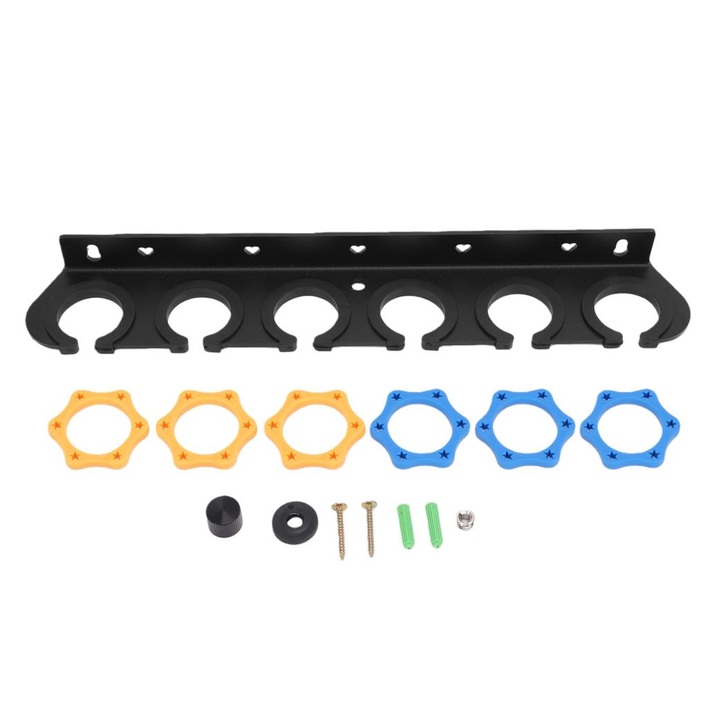 Suporte para Múltiplos Microfones Métodos de Montagem Dupla Organizador para 6 Microfones com Anéis Antiderrapantes para Microfones de Mão com Fio Sem Fio