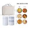 SANTECO Vacuum Insulated Soup Lunch Set 1050ml Lunch Insulated Bento and Carrying Bag Perfect for Picnics and Club Activities Jar, Box, Spoon,