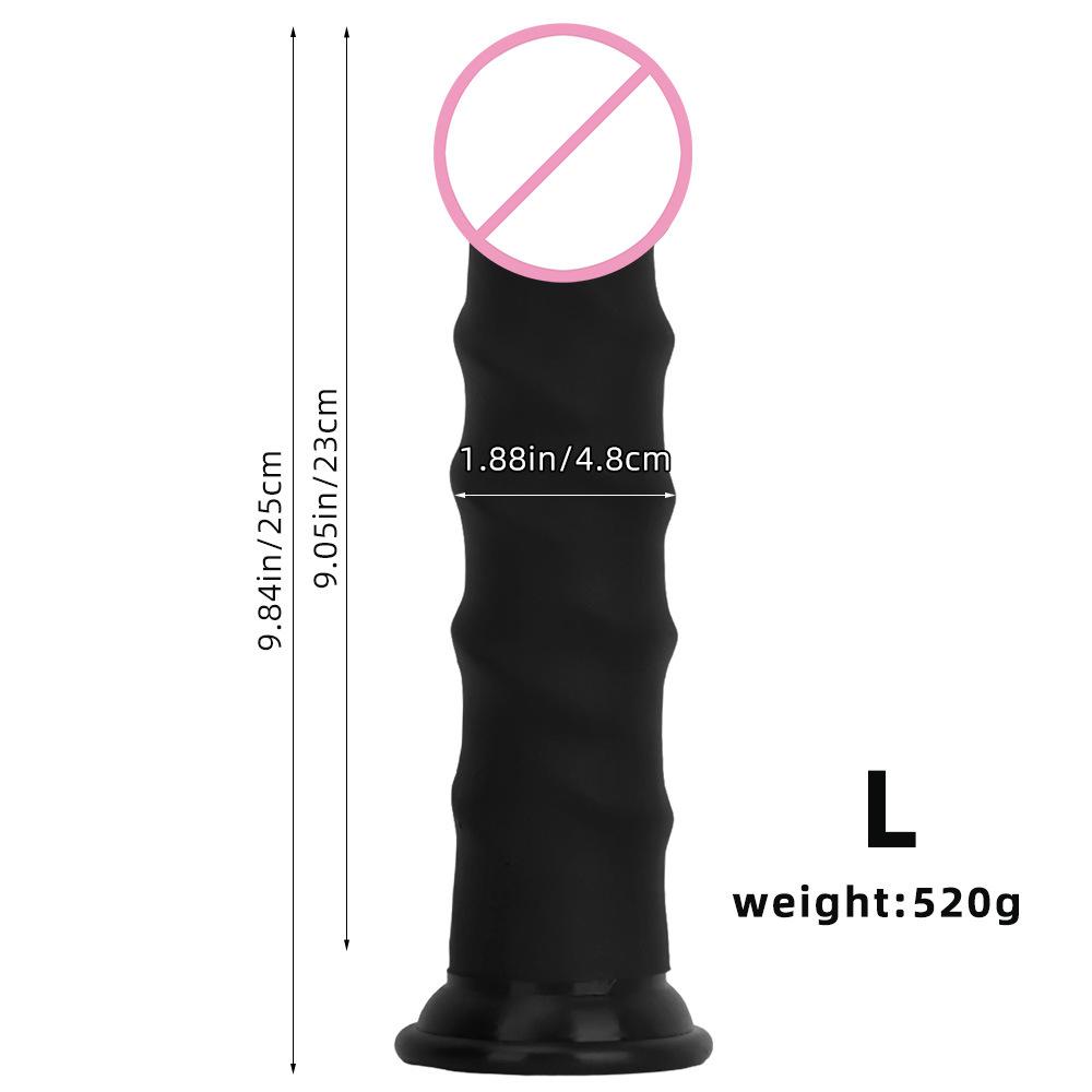 Liquid Silicone Super Large Black Mushroom Head Super Long Thick Imitation Real and Fake Large Penis Anal Plug Toy Fake Vagina Anus Chrysanthemum