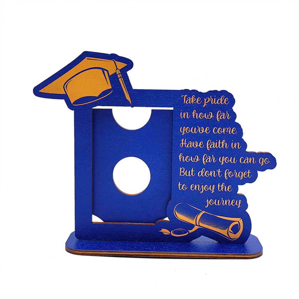 1 Set Picture Frame DIY Wooden Graduation Picture Display Frame Vintage Rustic Graduation Photo Frame For Desktop Decoration