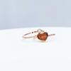 JeeMango Trendy 2 In 1 Titanium Stainless Steel Love Heart Ring Rose Gold Color CZ Crystal Anniversary Rings For Women JR19026