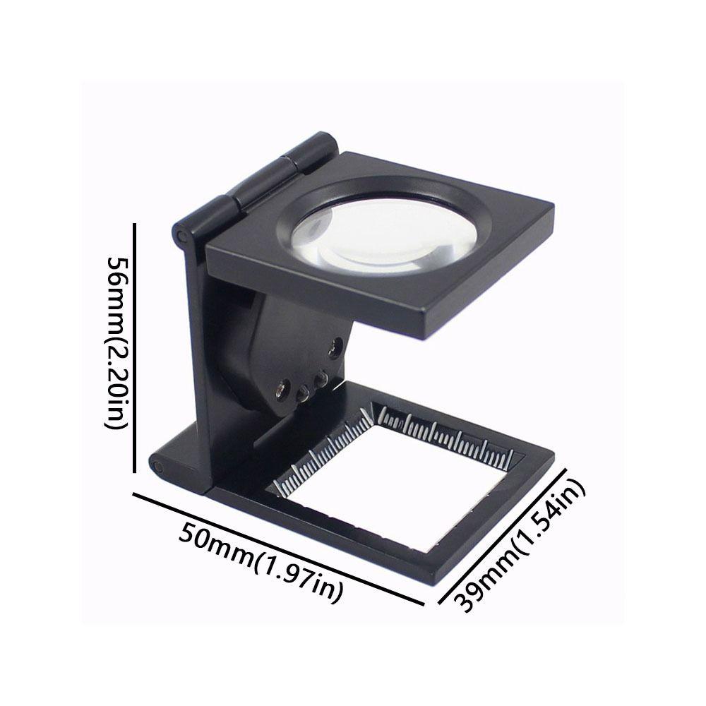 Foldable Folding Magnifier LED Lights Magnifying Glass Reading Aid Linen Tester  Jewellery Loupe