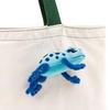 COLORATA Cobalt Poison Dart Frog Plush Mascot (Realistic Amphibianwith Chain) Cute Frog Keychain Doll Gift (Twice Tested)  Christmas Present