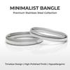 Silver Color Round Ring Bangle Stainless Steel Layering Curved Bracelet for Women Fashion Jewelry Gift 10/12mm