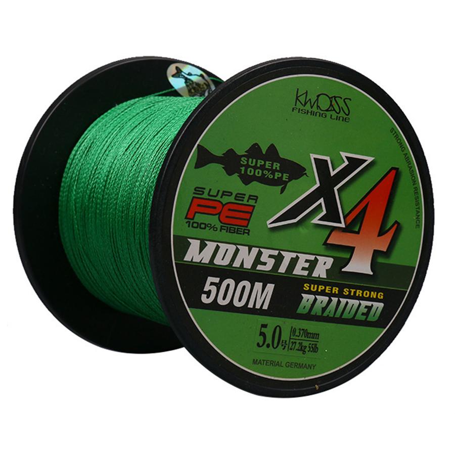 4 Braided Multi-color Celebrity Vigorous Horse Fish Line Subsea Fishing Camouflage Blue Anti-bite Braided PE Line (green,1.5&300m) зелёный