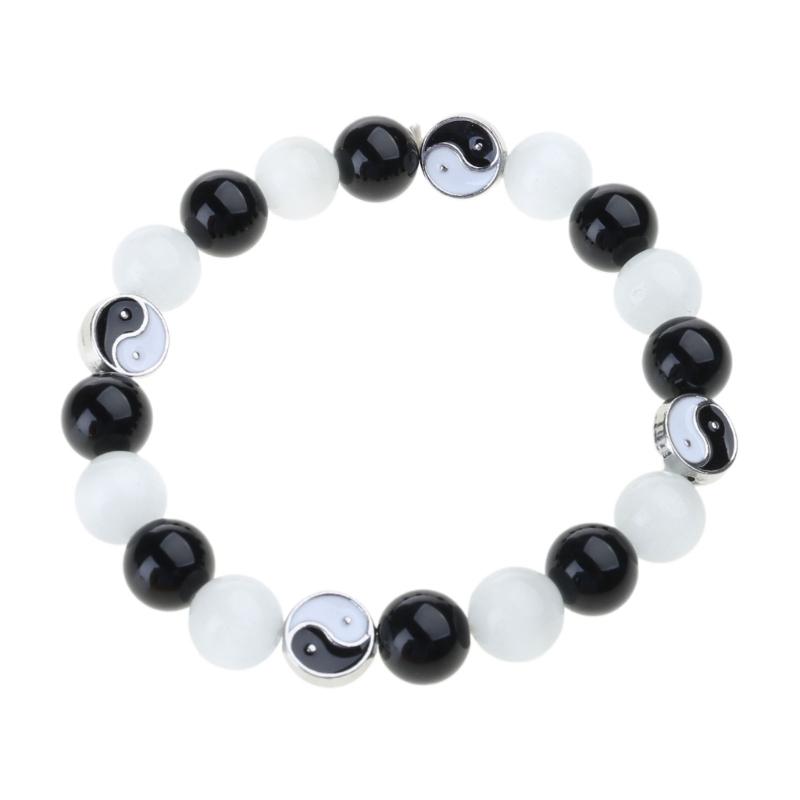 Браслет Инь Ян Браслеты из Натуральных Камней Агат Хрустальные Каменные Бусины Браслет 1