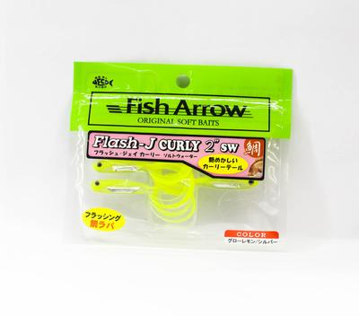 Fish Arrow Soft Lure Flash J Curly SW 2 Inch 5 Piece Per Pack #137 (2602)