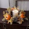 Pumpkin-decorated Scented Candles, Wreaths, And Decorative Items