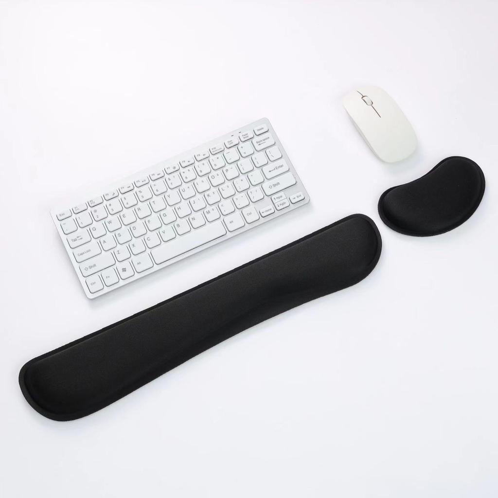 Gummi Maus Handgelenkstütz-Set - Rutschfest, Bequemes Hand- und Handflächenpolster für Büro-Tastatur