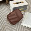 Rhombus Embroidery Thread Bag Women's New Retro Women's Bag Chain Messenger Bag Fashionable and Simple Small Square Bag