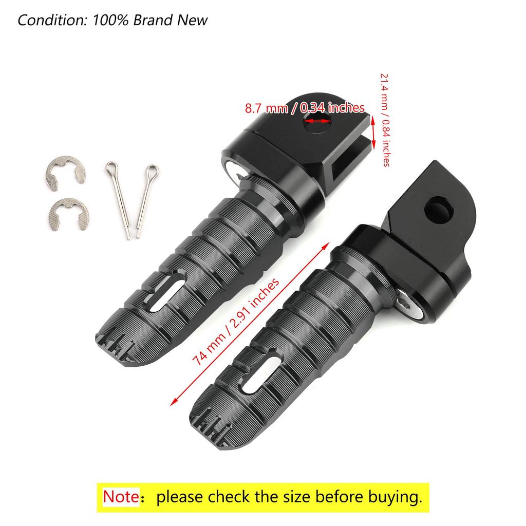 Artudatech Honda CB125R CBR250RR CBR1000RR CB600F CB1100/RS/SX Motorcycle Titanium Front Foot Rest Foot Pegs