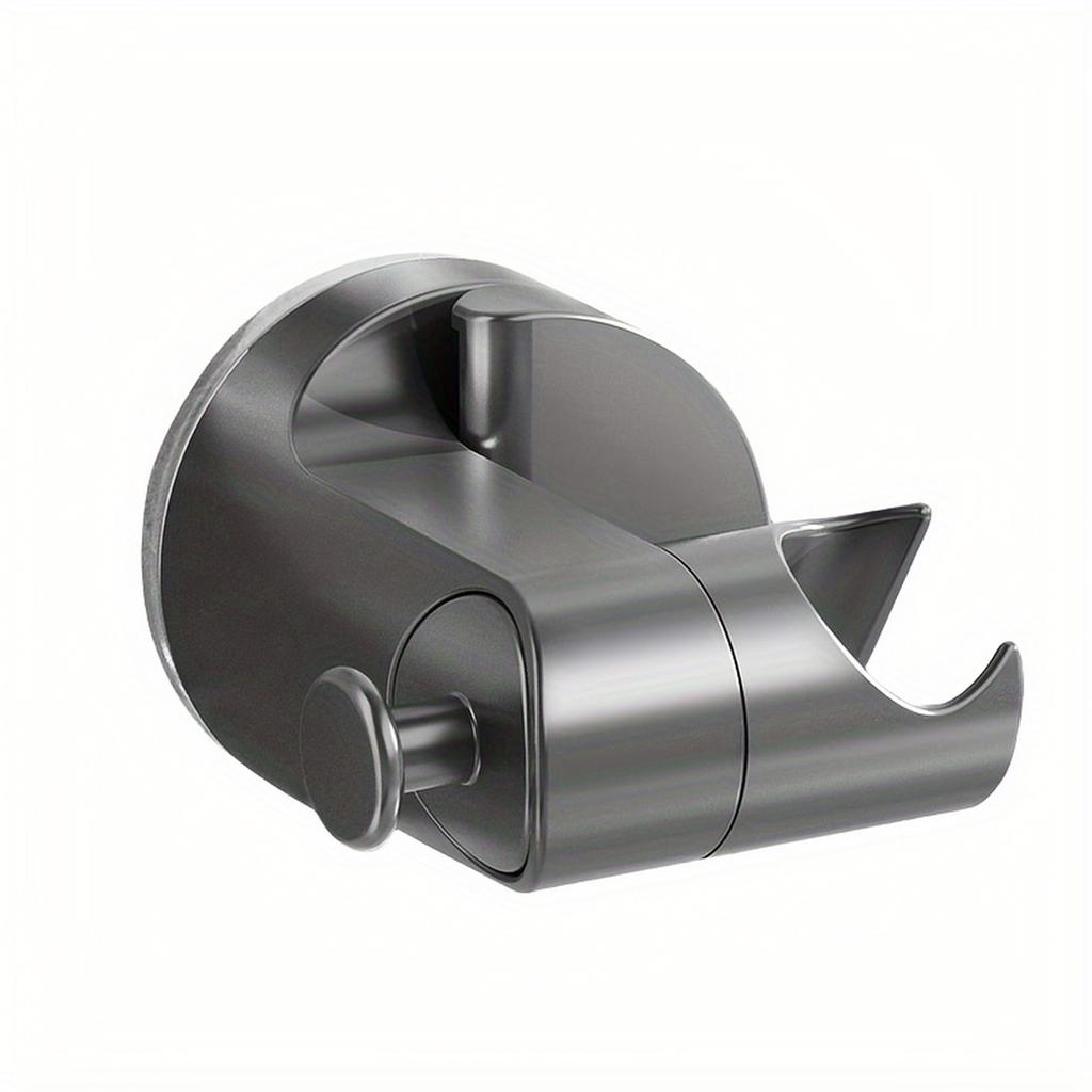 Black Suction Cup Shower Holder, No Drill Removable Wall Mount Bracket for Bathroom Handheld Shower Sprayer