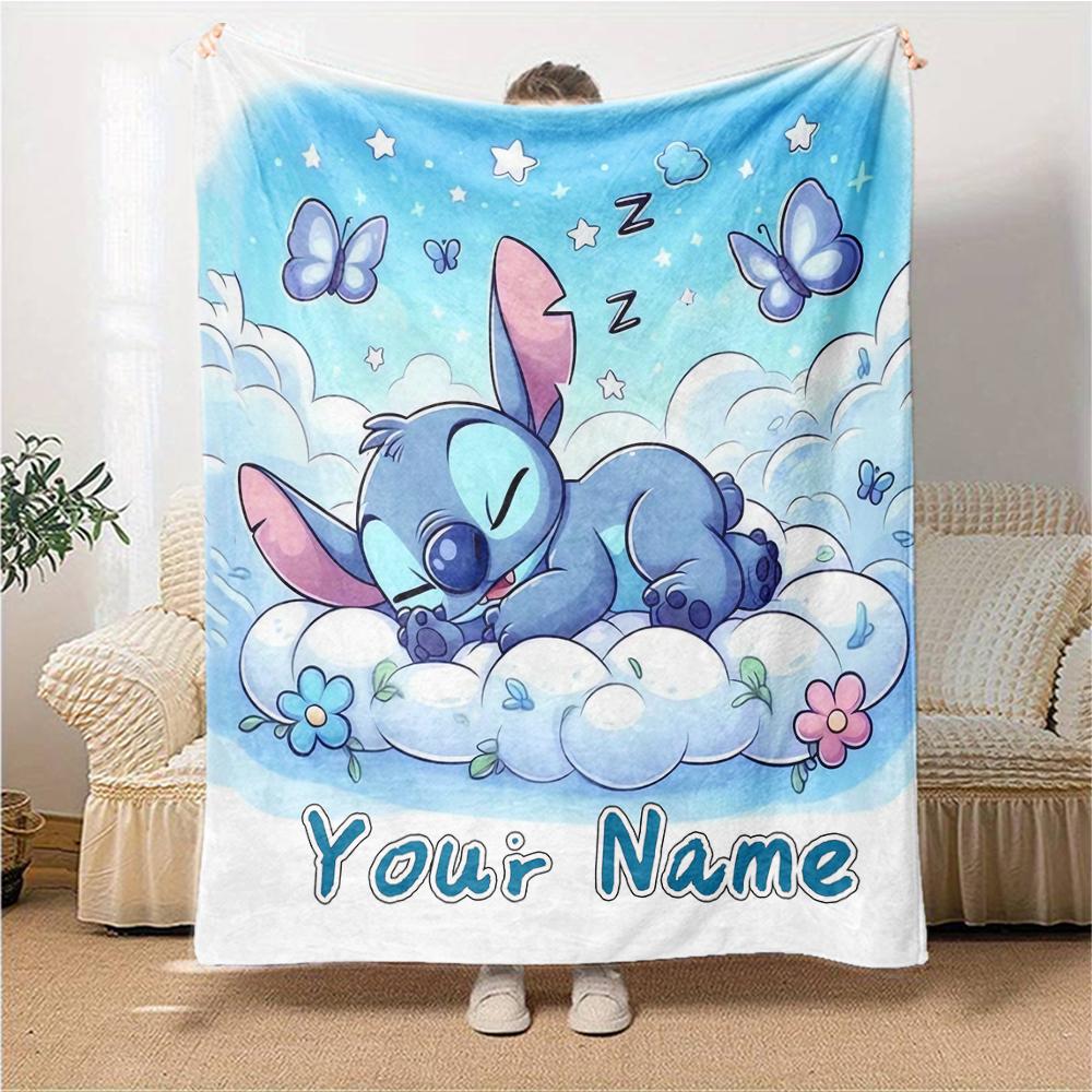 Custom Name Lilo Stitch Dreamscape blanket for Couch & Bed, Plush Cozy Fuzzy Blanket Super Soft & Warm Blankets for Fall and Winter. 0908408