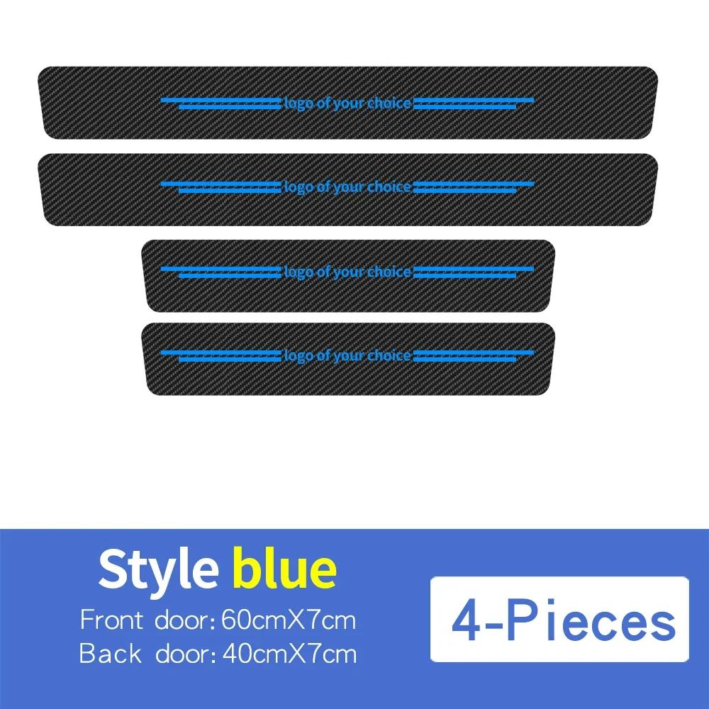 Для MG3 MG5 MG7 GT ZS HS HECTOR Трехцветные наклейки на пороги дверей автомобиля из углеродного волокна Пленка на накладки порогов Лента на бампер багажника For ZS