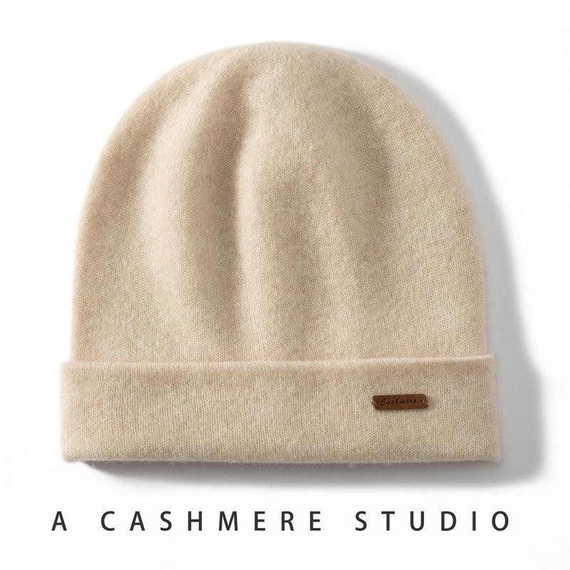 Double Layer Thickened Baotou Hat Cashmere Knitted Hat Men's Outdoor Winter Warm Hat Ear Protector Cold Hat