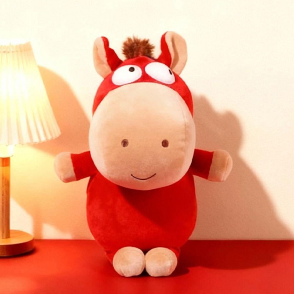 Soft Neck Pillow Skin-friendly Travel Pillow Horse Year Deformable Horse U-shaped Pillow  Gift