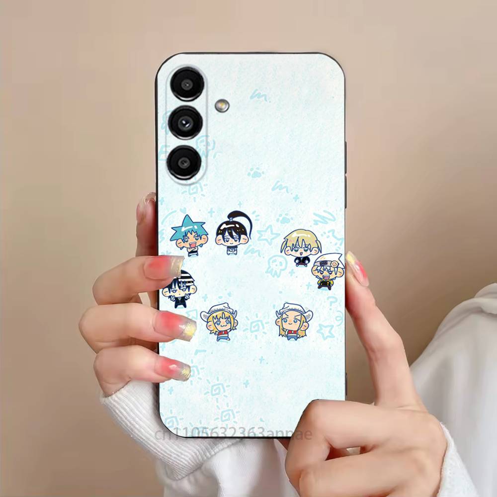 S-Soul Eater Anime Phone Case For Samsung S25,24,21,22,23,S30,Ultra,S20,Plus,Fe,Lite,Note,S10,S9,Black Soft Shell