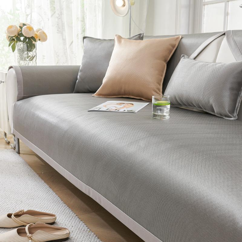 

Ice Silk Sofa Cushion, Summer Mat, Seat Cushion, Non-Slip Leather Sofa Cover, New Light Luxury High-End Cool Cushion Cloth 70*70cm