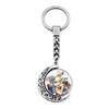Naruto Keychain Anime Merchandise Double-sided Spinning Metal Key Ring Gift