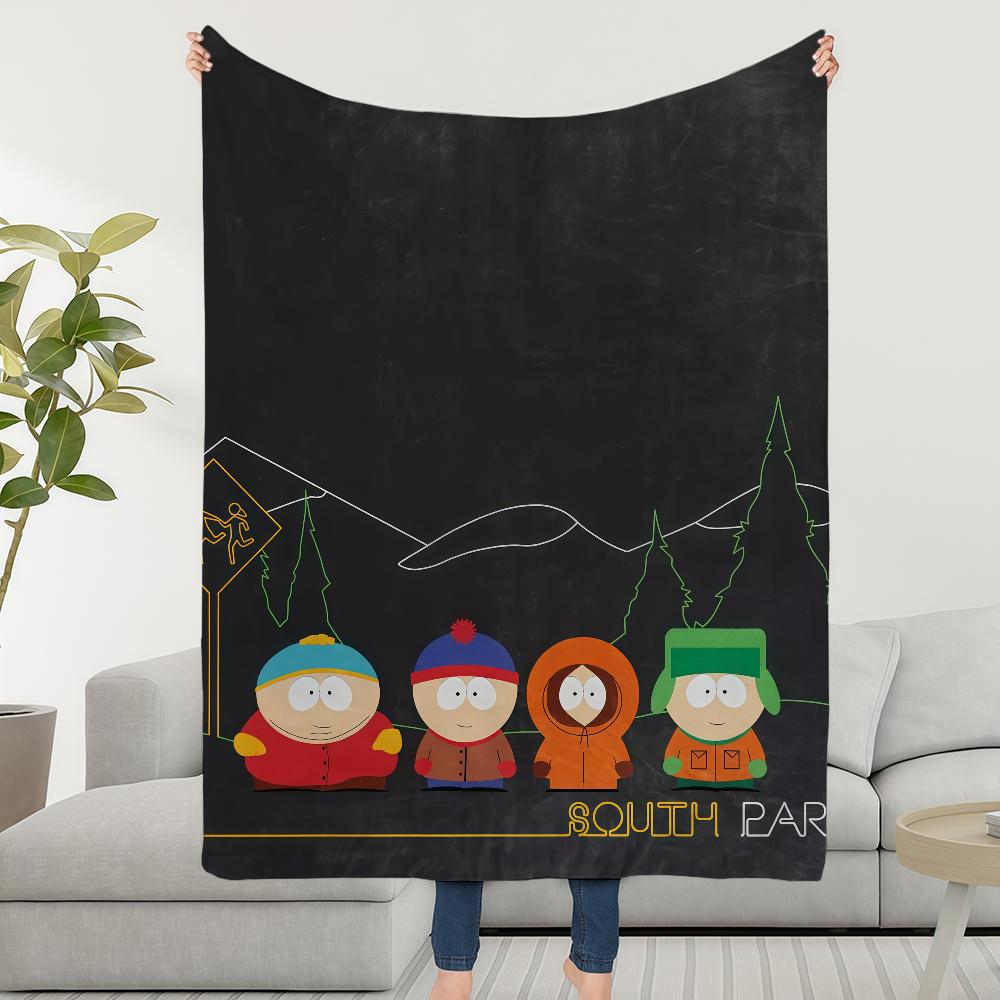 S-SOUTHS P-PARKS Coperta Plaid Super Accogliente Peluche Soggiorno CARTONE Animato Divano Divanetto Regali di Compleanno Infantili