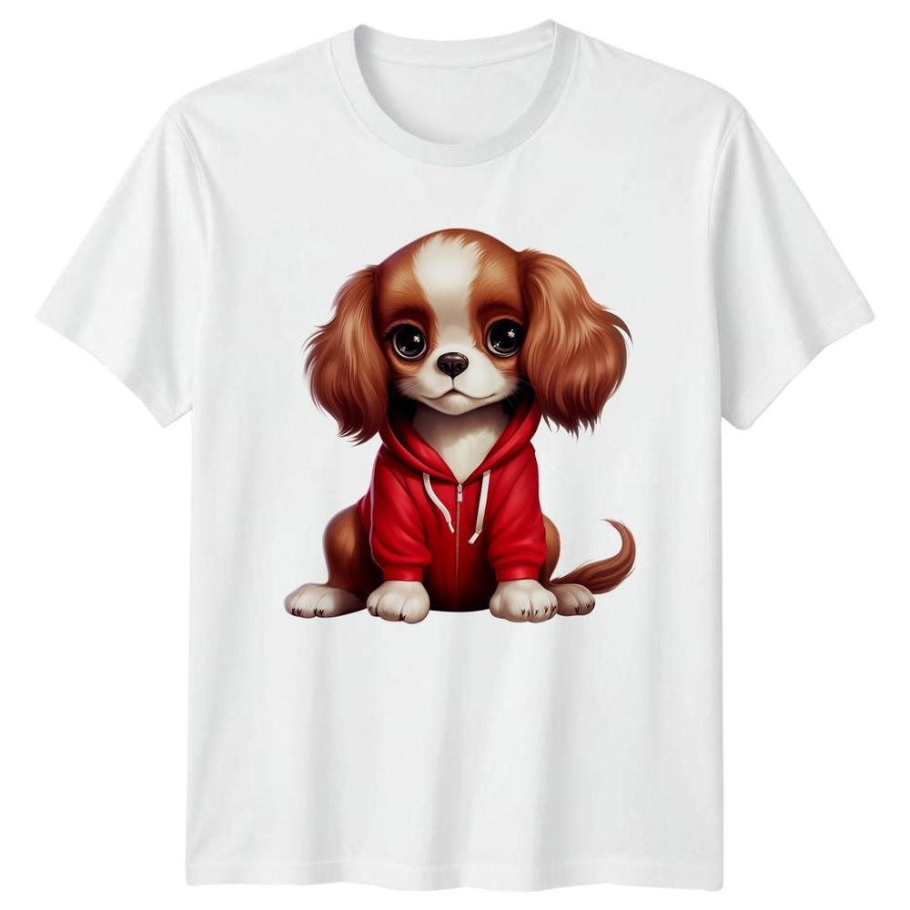 Cute Puppy Red Hoodie Dog Animals Dogs Unisexs TShirt Unisexs Tee Graphic Unisex S