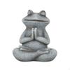 Meditierender Meditationsfrosch Statue Ruhiger SteinTexturiertes Dekor für Regal,