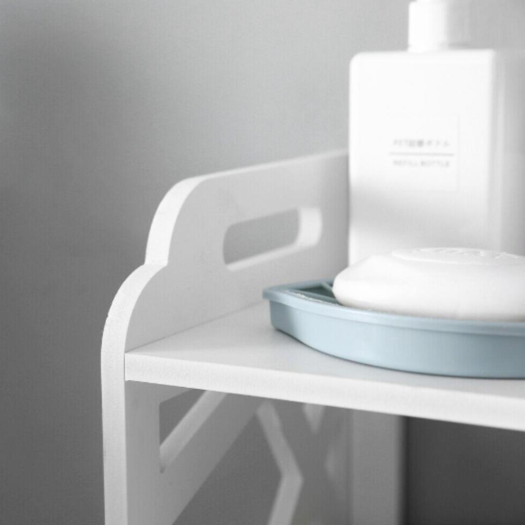 Toilettenpapierregal, durchbrochenes Säulenregal, weißer Badezimmer-Toilettenschrank