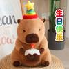 Capybara Plush Doll Cute Capibara Anime Fluffty Toy Kawaii Plushie Happy Birthday Doll Gift for Girl Friend Soft Stuffed Animals