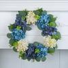 Blue And Hydrangea Wreath Door Hanging Withered Branch Simulation Wreath