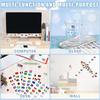 192 Countries World Flag Stickers Self-Adhesive World Country Travel Labels Face Stickers For Journal Party 6 Sheets