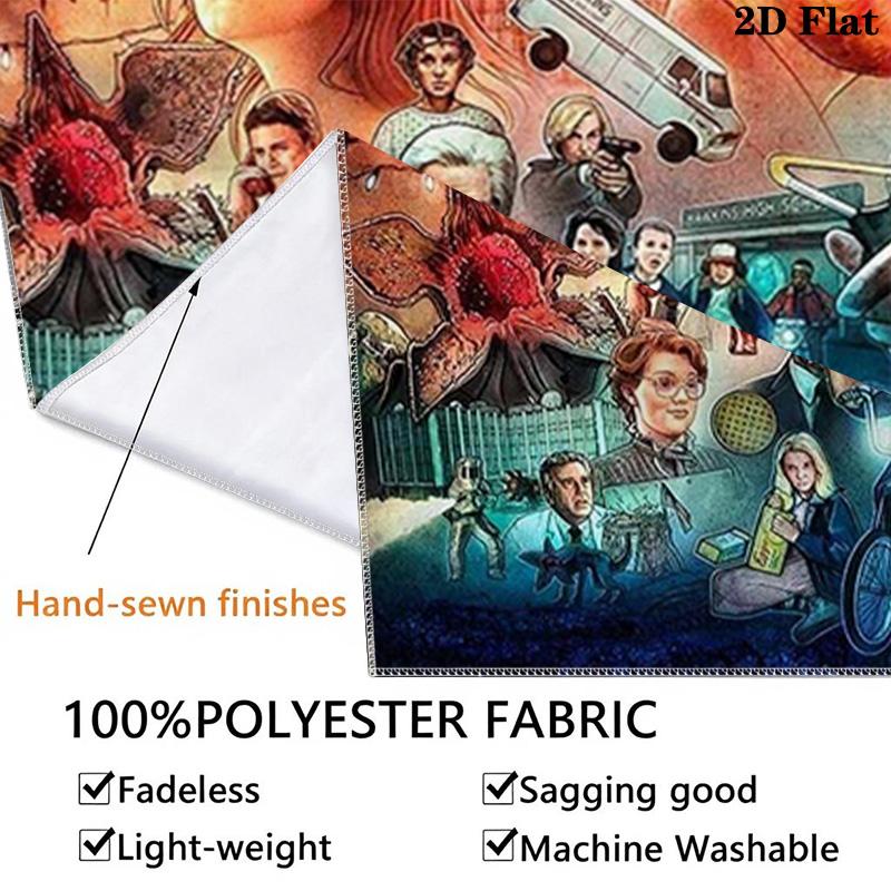 Stranger Series Wall Tapestry Aesthetic Wall Hanging Printed Fabric Blanket Decorative Tapestries for Bedroom Living Room Home Decor