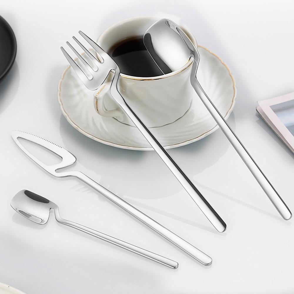 16Pcs Black Cutlery Set Stainless Steel Steak Cutlery Cutlery Western Cutlery Dishwasher Safe Kitchen Tableware Set