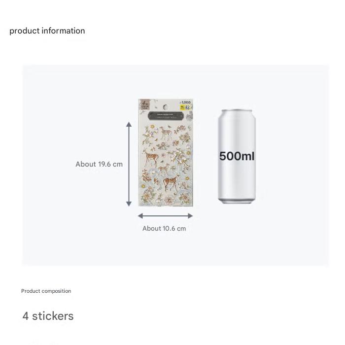 Korean Traditional Stickers — Minhwa (Yupo (synthetic Paper)) 4 Sheets, Ceramic Line 4 Sheets (2 Option)