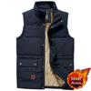 Men's Thickened Vest for Winter - Warm, Loose-Fit Padded Jacket for Middle-Aged & Elderly (Large Size, Model 7881)