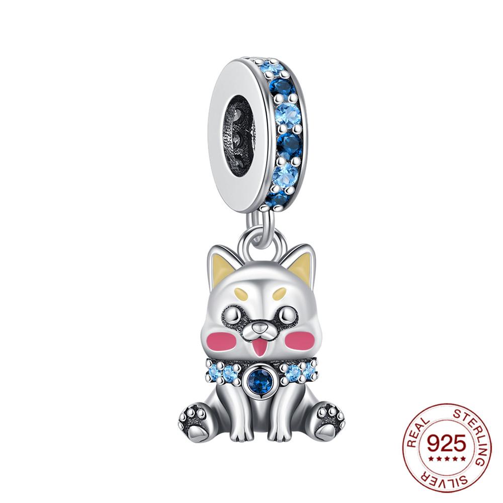Copper Cats And Dogs Charms Beads Cute Pendants Fit Original Bracelet Diy For Friend'S Jewelry Love Gifts