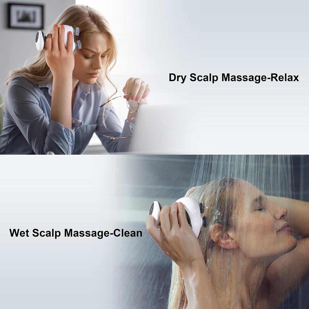 Head Massager for Deep Massage and Cleaning Electric Scalp Massager for Promoting Hair Growth Handheld Waterproof Massage Tool