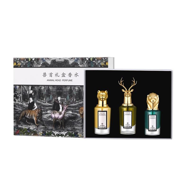 WARMKISS Animal Head Perfume Gift Box Animal Portrait Women's Perfume Lasting Light Fragrance Fresh Men's Perfume