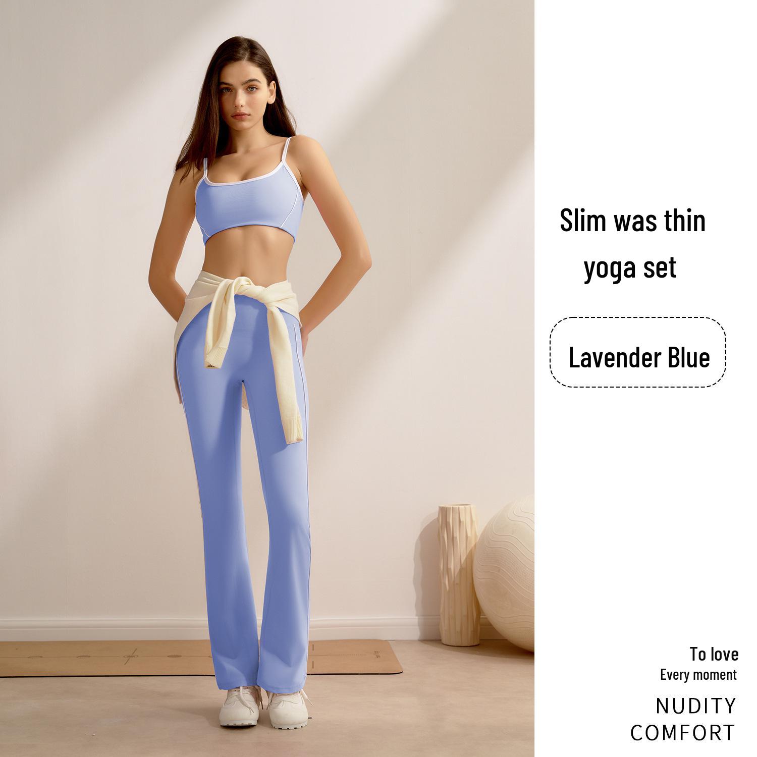 

Набор для йоги Jiuyi: Топ на подтяжках с высокой интенсивностью белой отделки и ударопрочные леггинсы с высокой талией и эффектом лифтинга бедер для бега и фитнеса Small