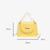 IELGY Light Fashion Women's Diagonal Chain Crocodile Pattern Yellow Square Shoulder Bag Handbag All-match Casual
